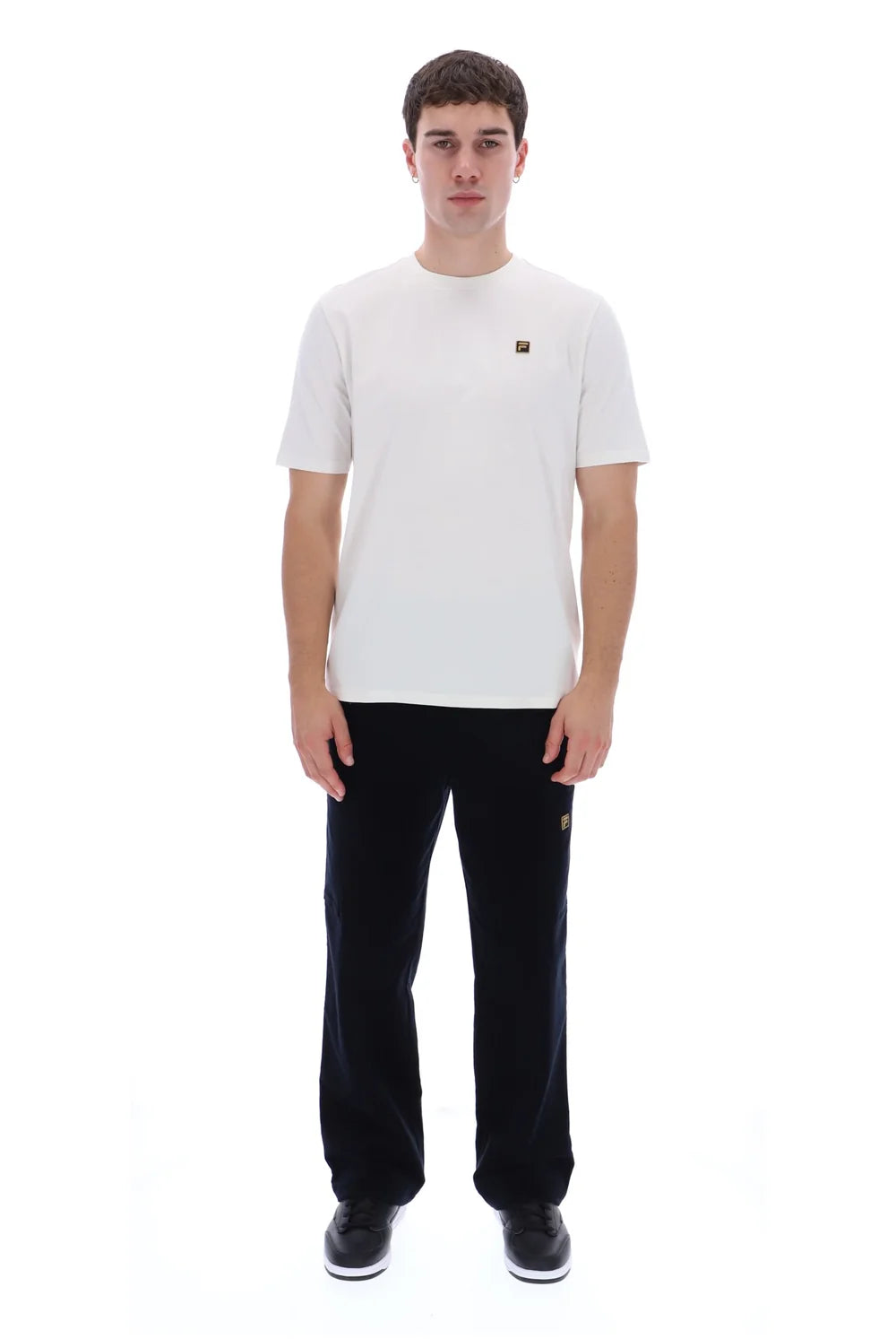 Fila FW26MG001 Yaxley 5 Premium T-Shirt W/ Bamboo Badge 129 - White Down