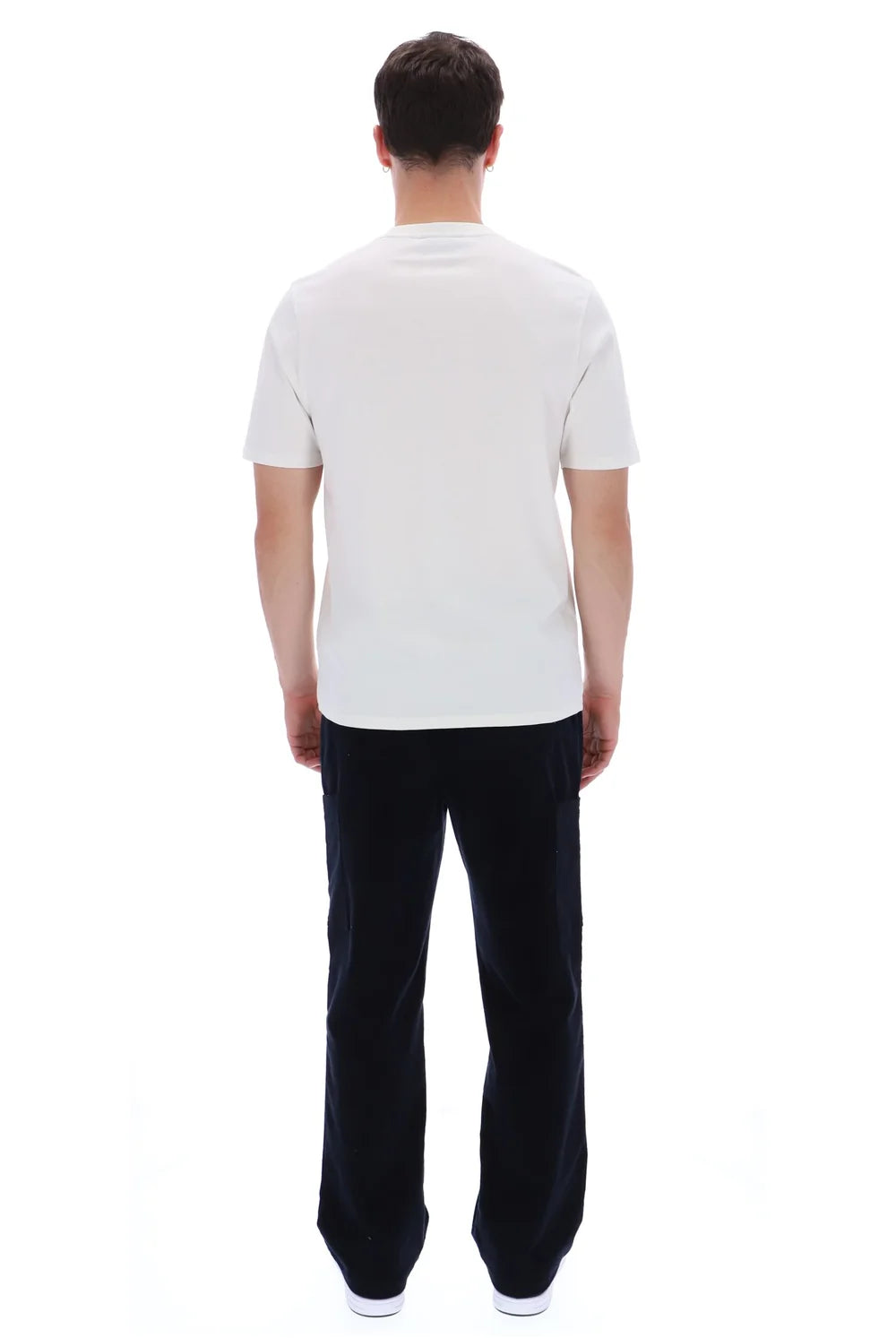 Fila FW26MG001 Yaxley 5 Premium T-Shirt W/ Bamboo Badge 129 - White Down