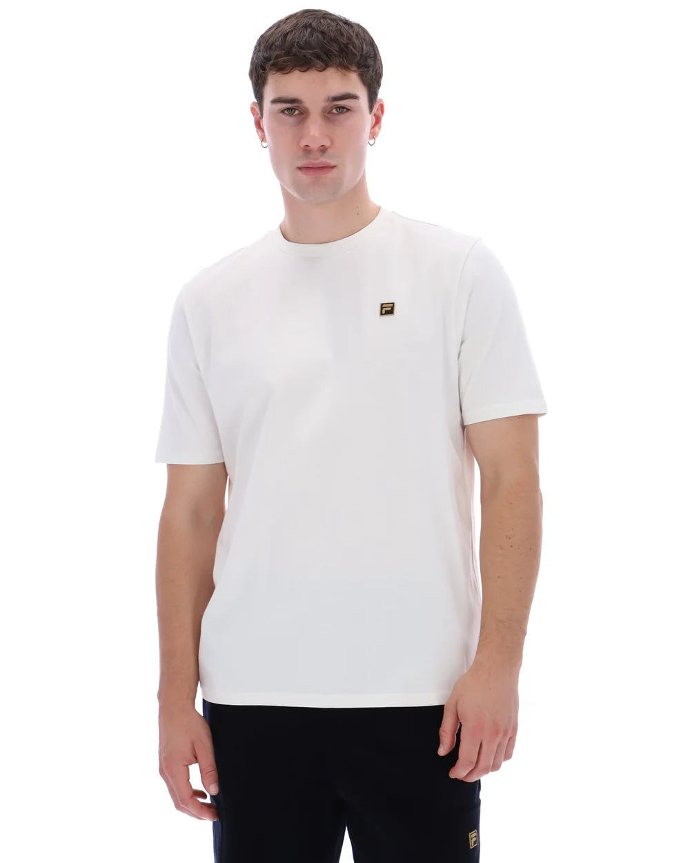 Fila FW26MG001 Yaxley 5 Premium T-Shirt W/ Bamboo Badge 129 - White Down
