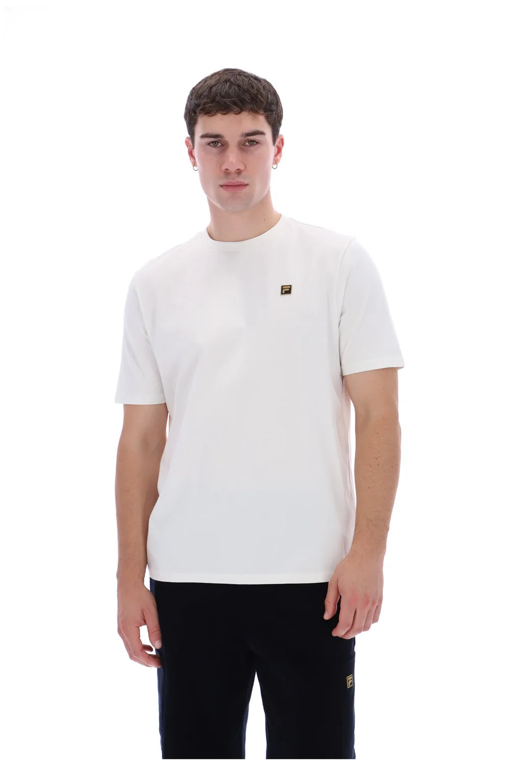 Fila FW26MG001 Yaxley 5 Premium T-Shirt W/ Bamboo Badge 129 - White Down