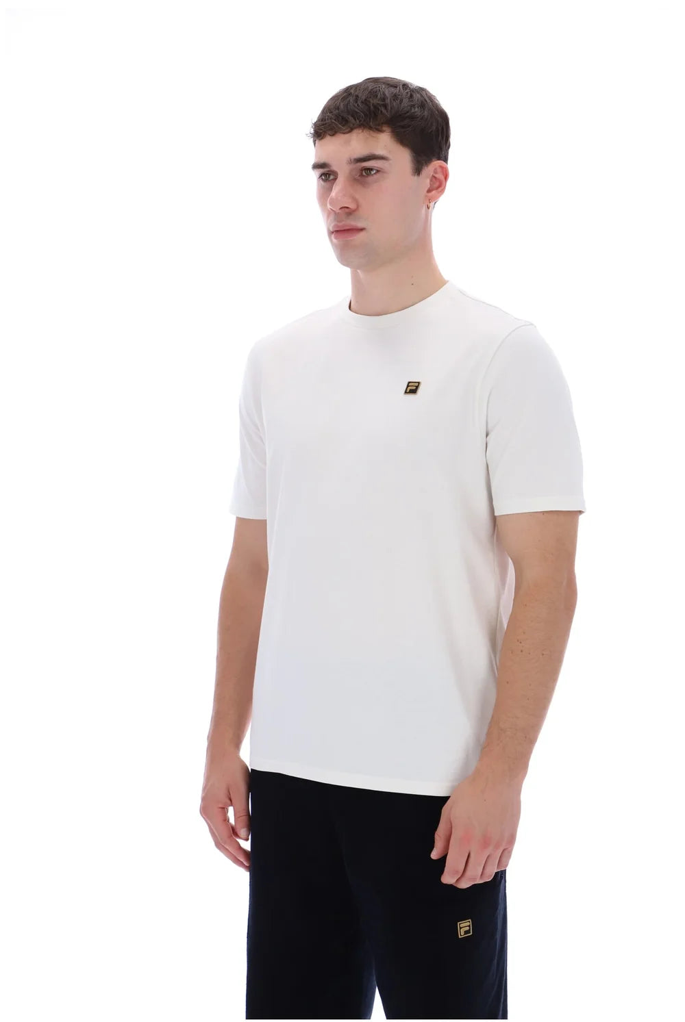 Fila FW26MG001 Yaxley 5 Premium T-Shirt W/ Bamboo Badge 129 - White Down