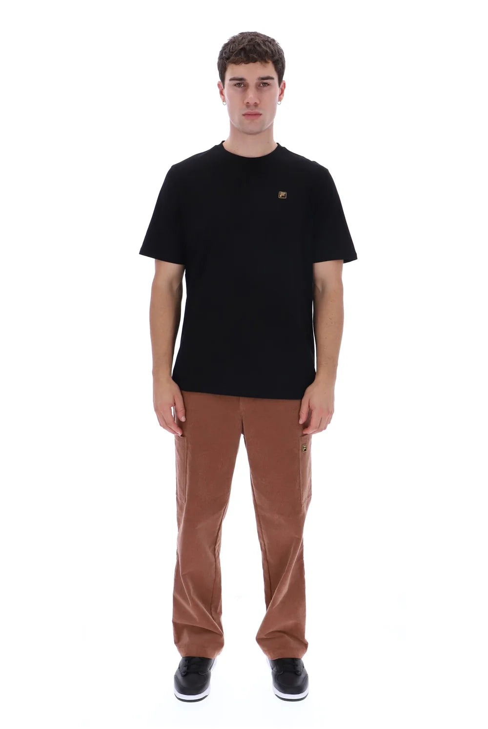Fila FW26MG001 Yaxley 5 Premium T-Shirt W/ Bamboo Badge 915 - Gunmetal