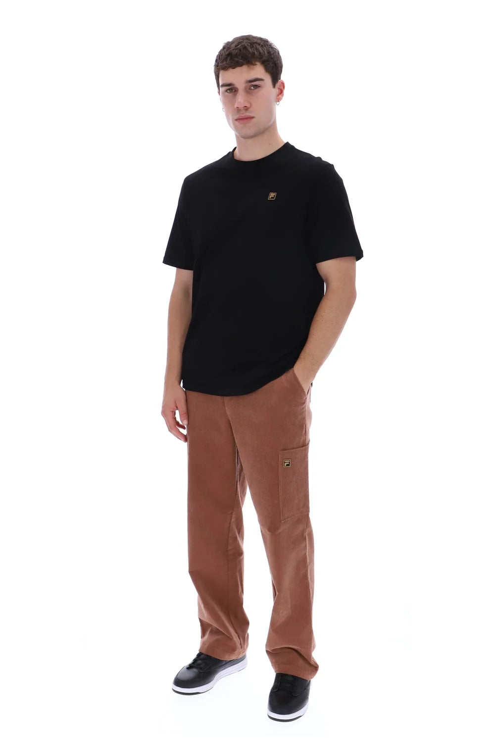 Fila FW26MG001 Yaxley 5 Premium T-Shirt W/ Bamboo Badge 915 - Gunmetal