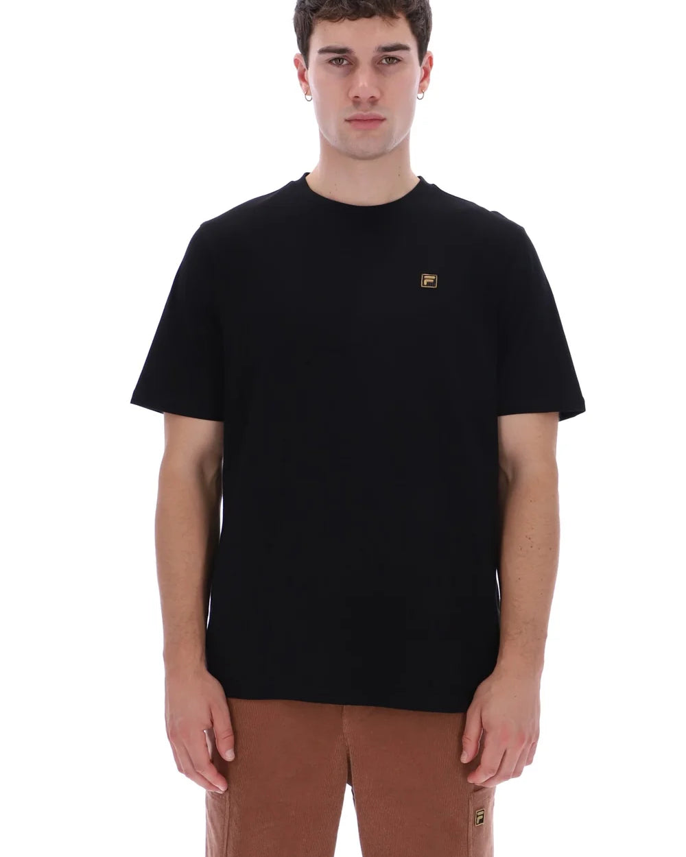 Fila FW26MG001 Yaxley 5 Premium T-Shirt W/ Bamboo Badge 915 - Gunmetal