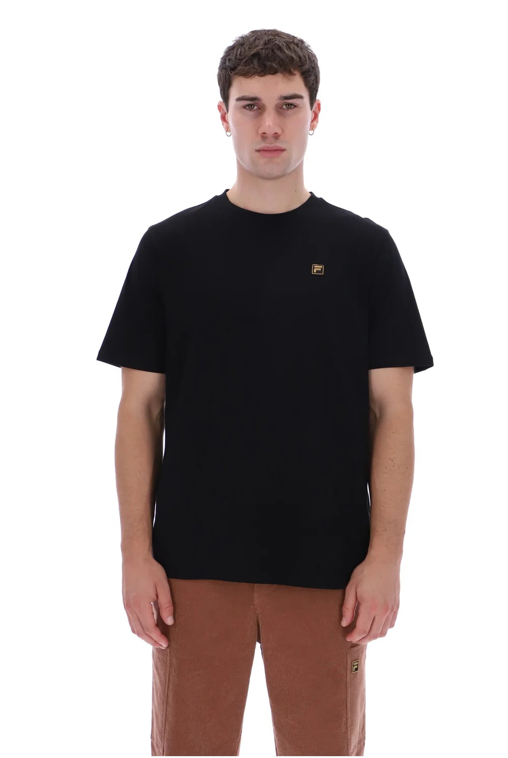 Fila FW26MG001 Yaxley 5 Premium T-Shirt W/ Bamboo Badge 915 - Gunmetal