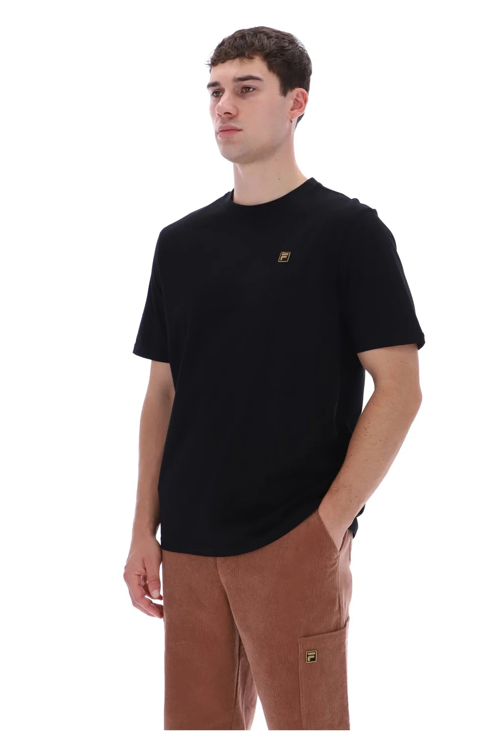 Fila FW26MG001 Yaxley 5 Premium T-Shirt W/ Bamboo Badge 915 - Gunmetal