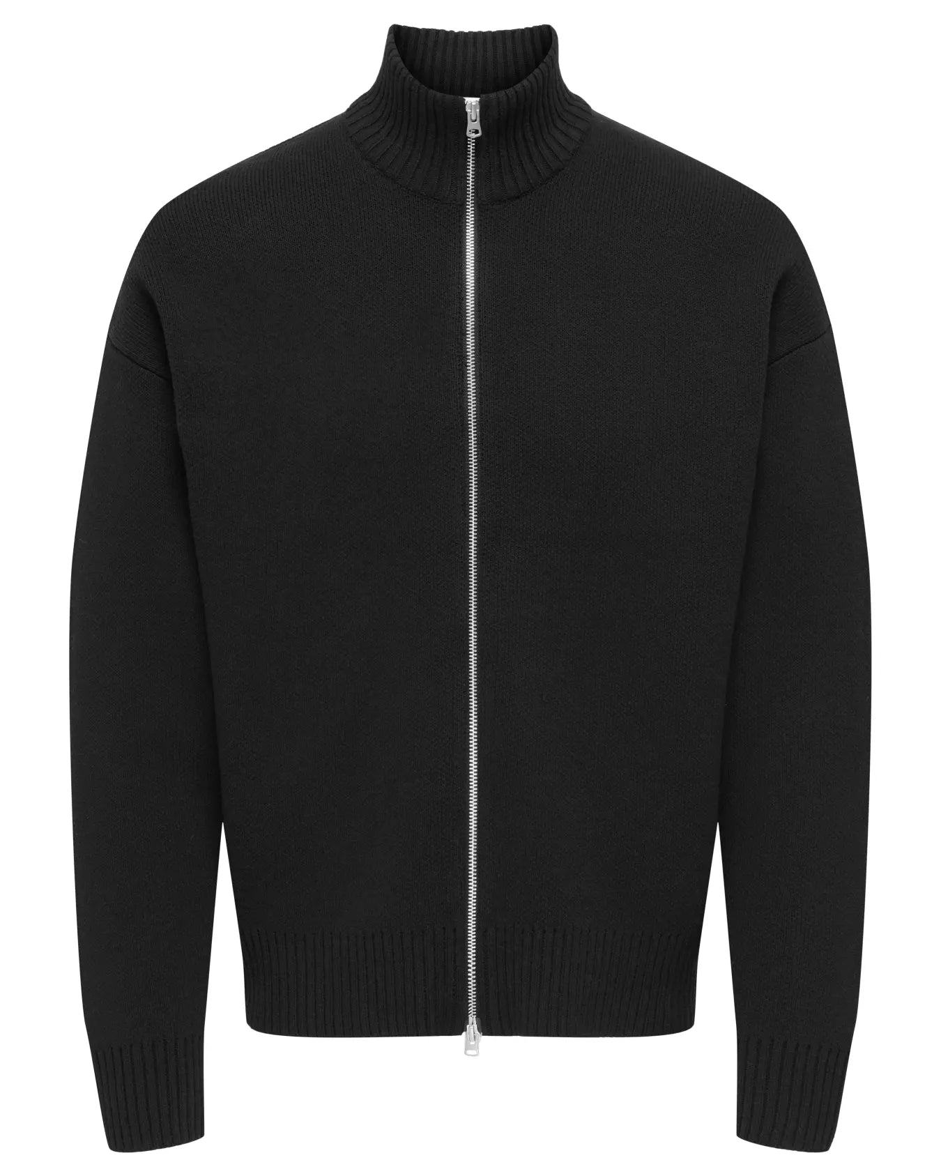 Only & Sons Blake DS High Neck Knitted Cardigan - Black