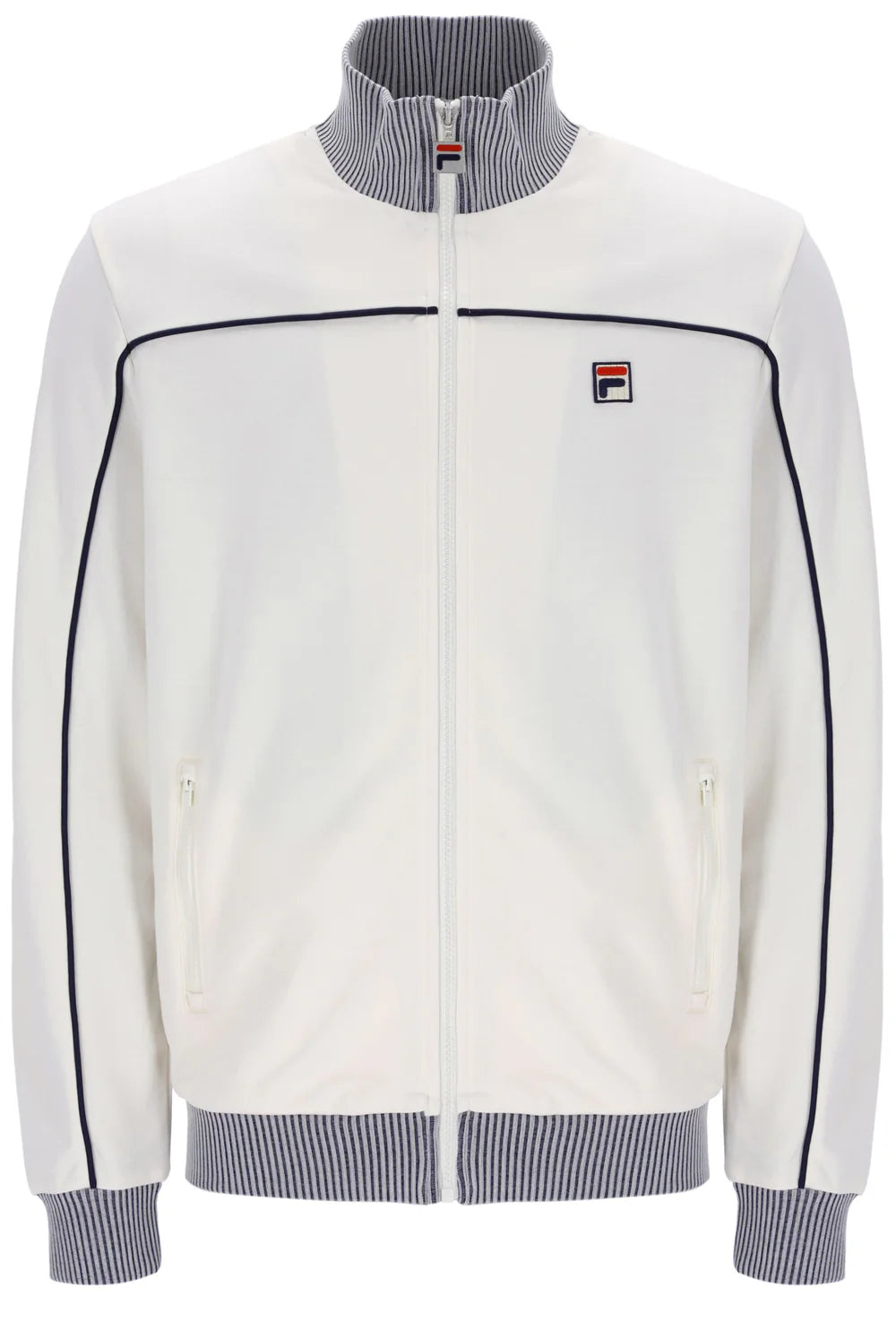 FILA Zayn Lenticular Track Top - Gardenia/FILA Navy