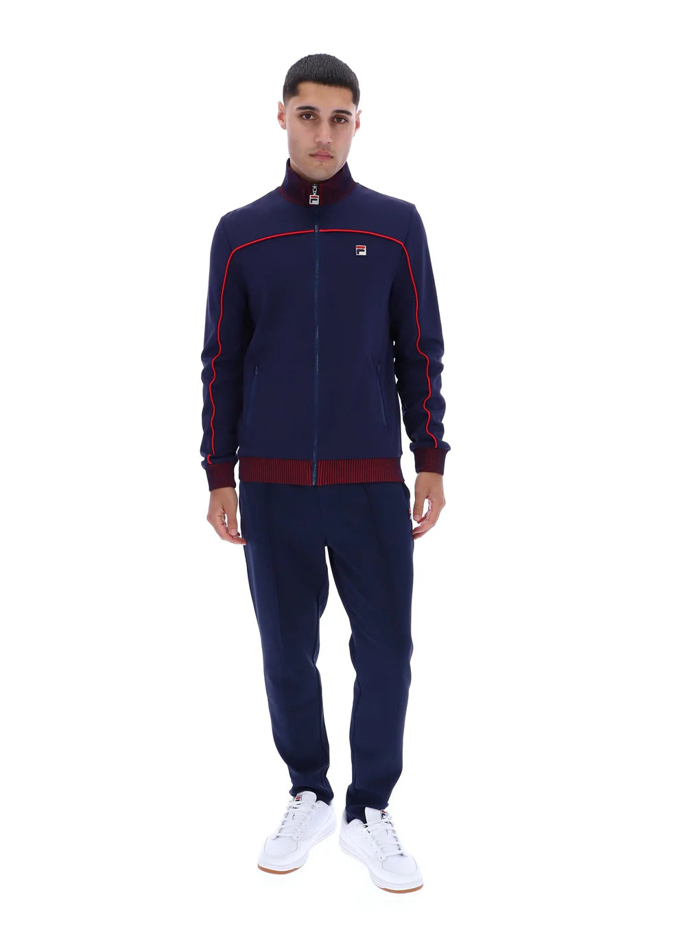 FILA Zayn Lenticular Track Top - FILA Navy/Red