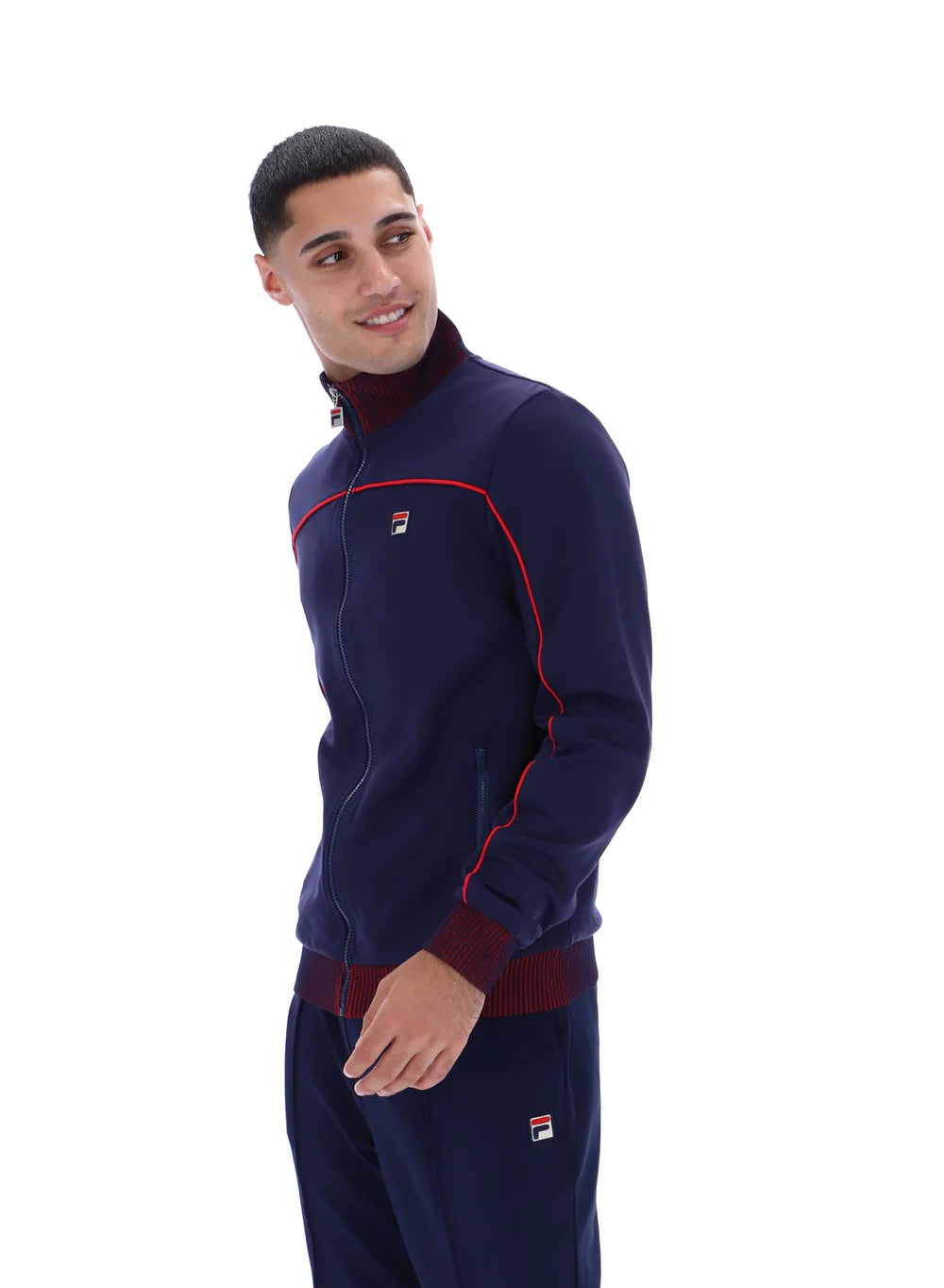 FILA Zayn Lenticular Track Top - FILA Navy/Red