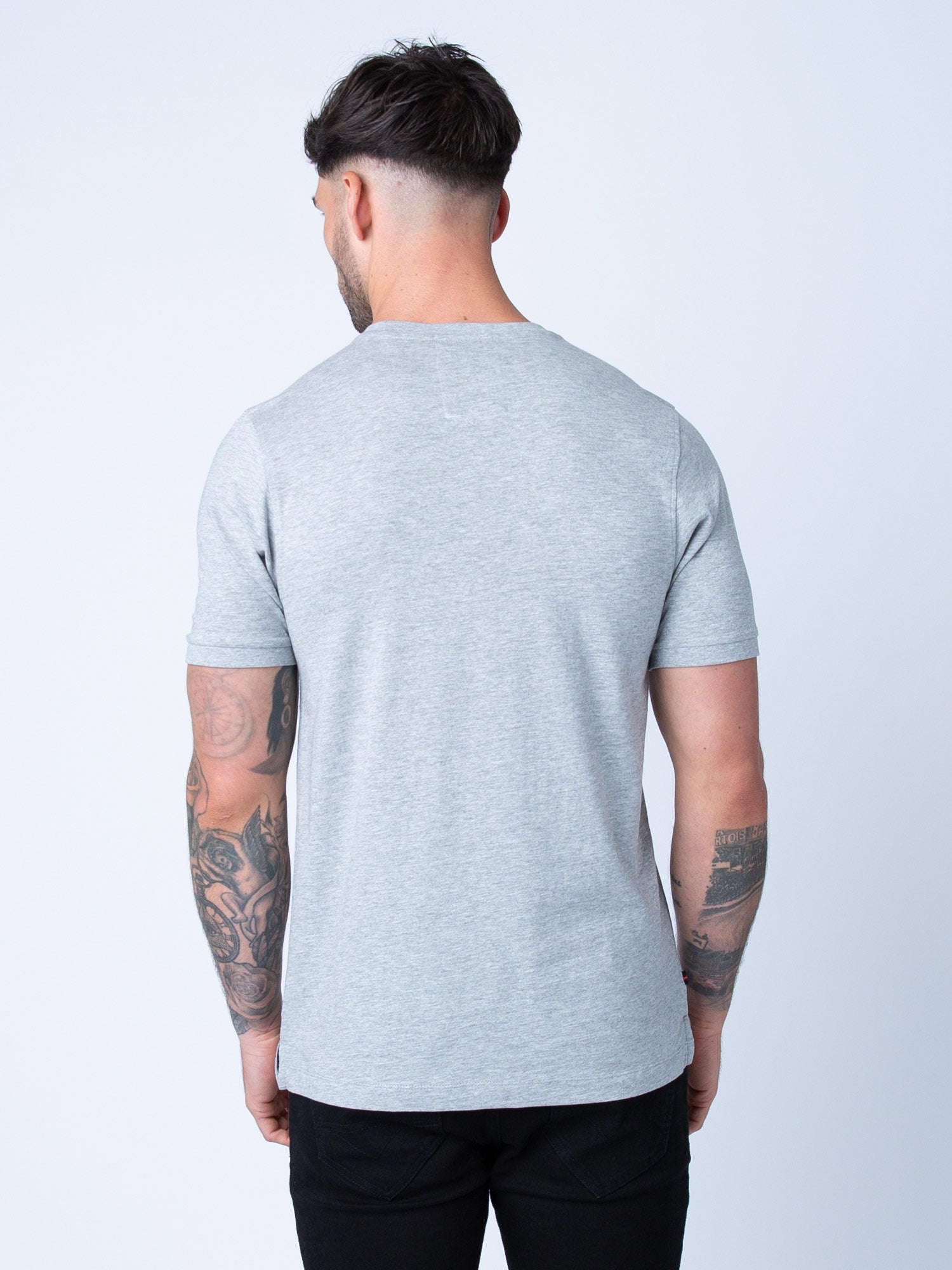 Luke 1977 ZM280165 Traff Core Crew T-shirt Mid Marl Grey