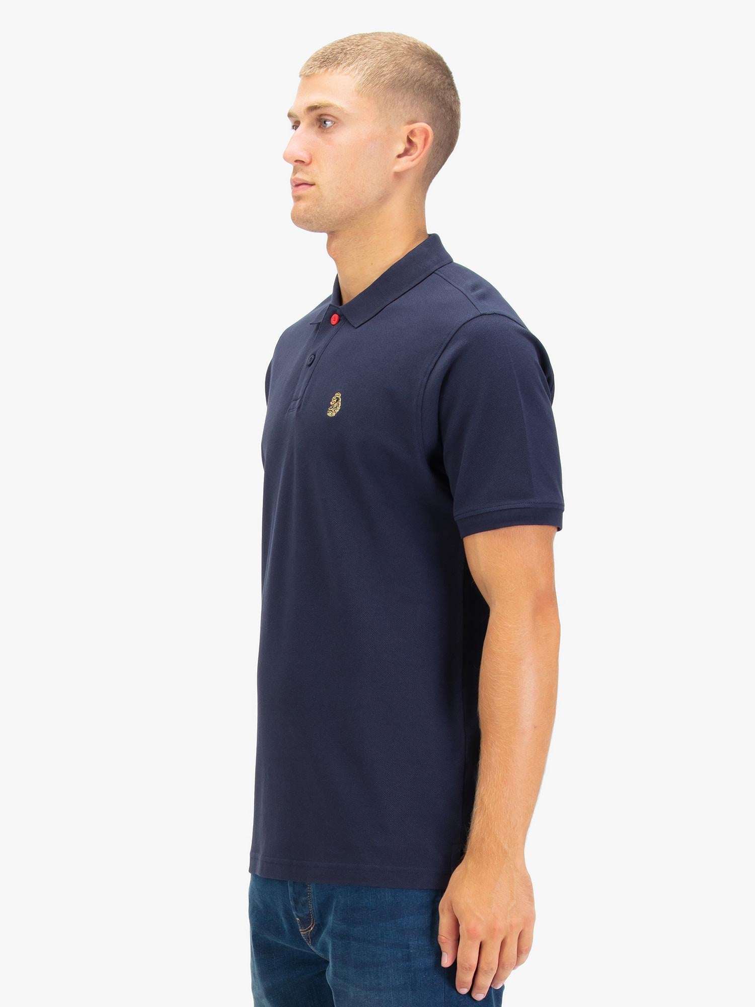 Luke 1977 New Mead Pique Polo Shirt - Dark Navy