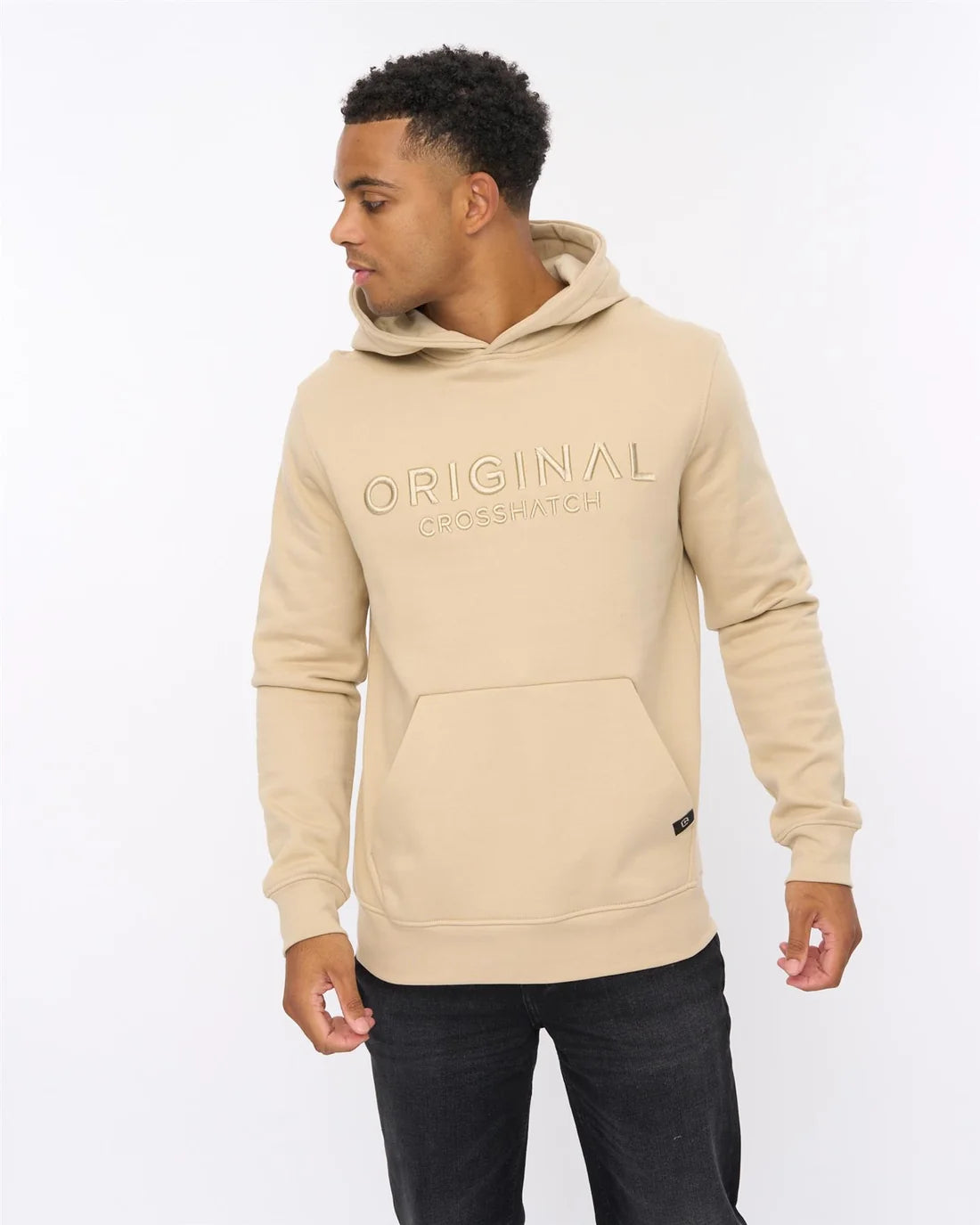 Crosshatch Haromere Hoodie - Stone