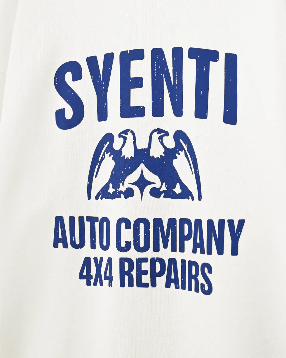 Syenti Auto Company Crewneck Sweatshirt - Off White