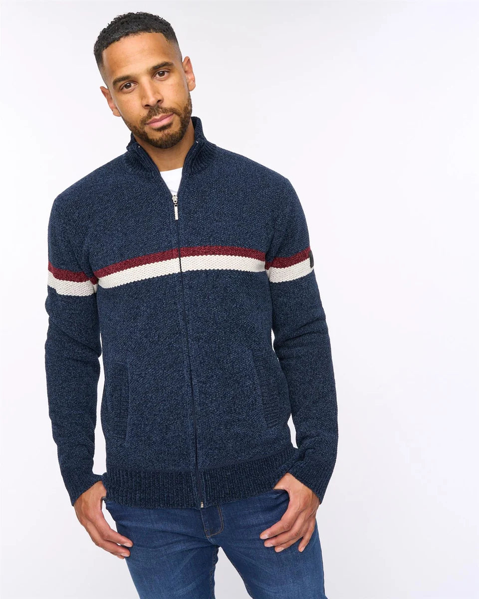 Bewley & Ritch Stampton Funnel Neck Full Zip - Navy