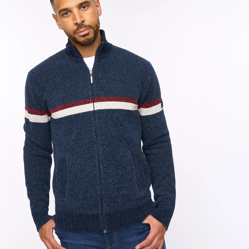 Bewley & Ritch Stampton Funnel Neck Full Zip - Navy