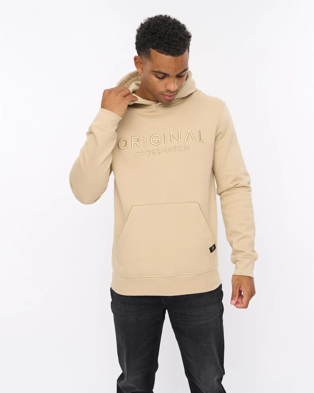 Crosshatch Haromere Hoodie - Stone