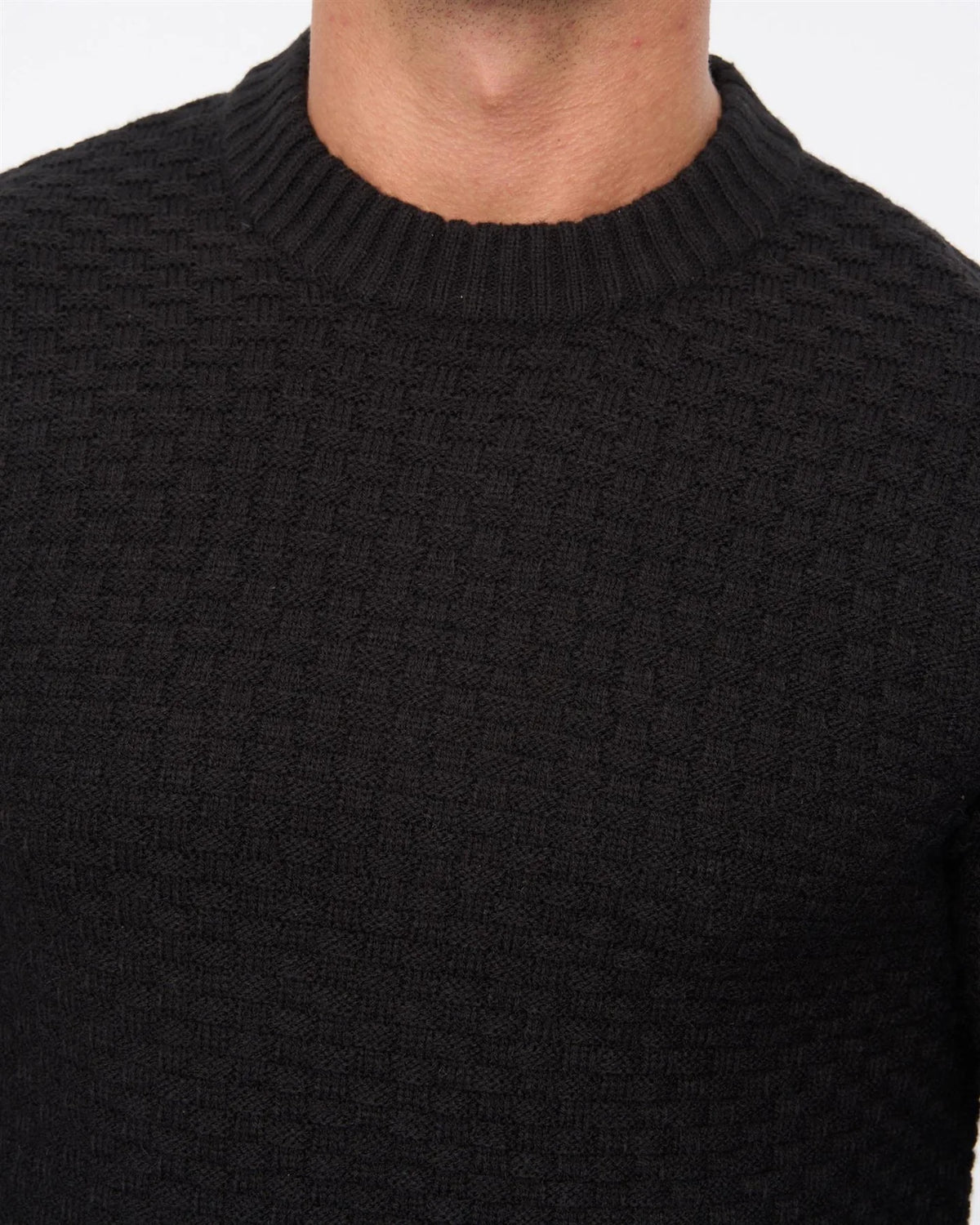 Duck and Cover Matera Texture Knit - Black