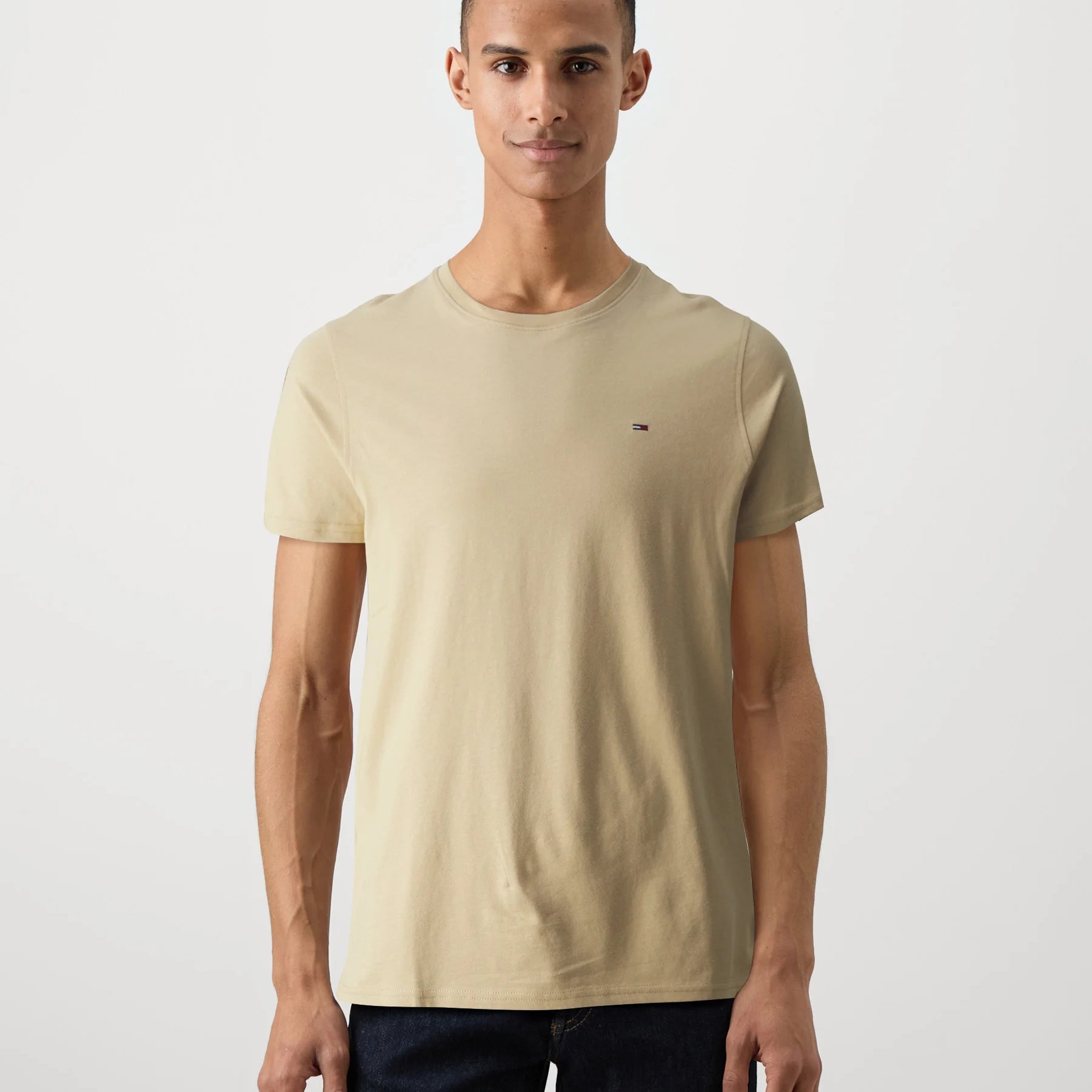 Tommy Jeans TJM Slim Signature T-Shirt - Gentle Gold