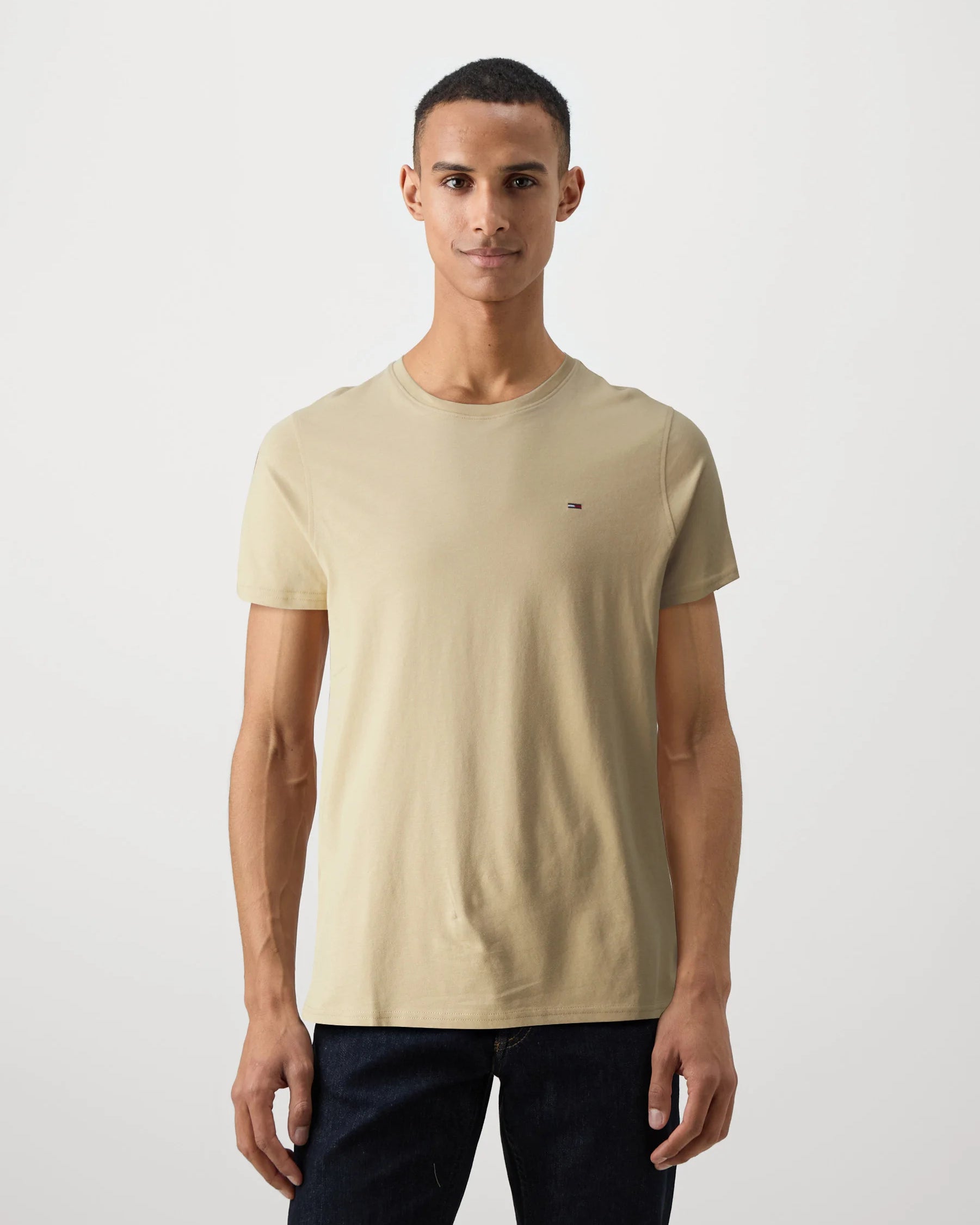 Tommy Jeans TJM Slim Signature T-Shirt - Gentle Gold