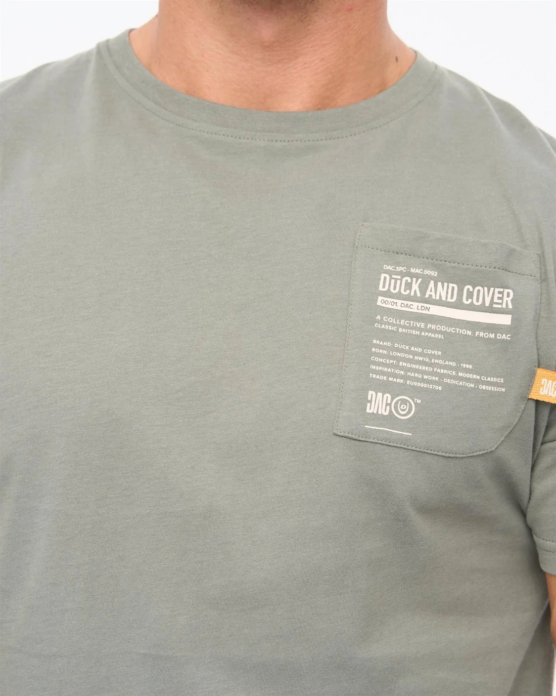 Duck & Cover Adamsberg Carbon T-Shirt - Dark Olive