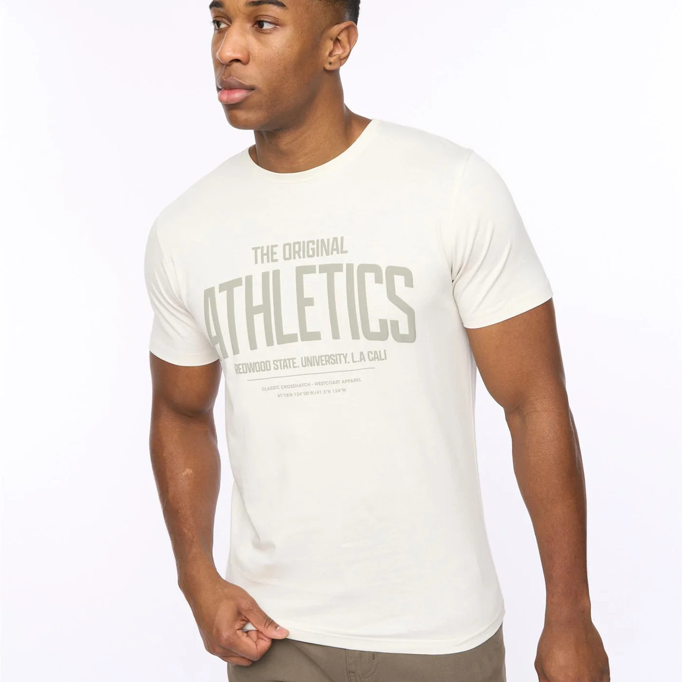 Crosshatch Athwood T-Shirt - Off White