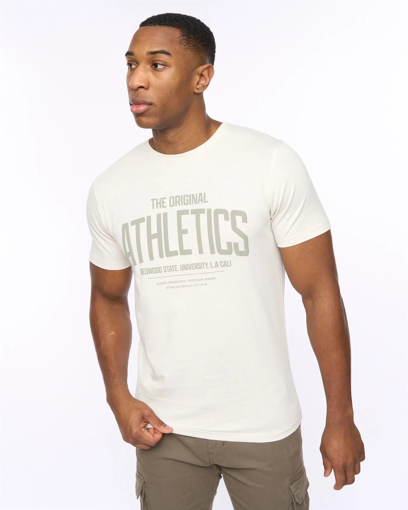 Crosshatch Athwood T-Shirt - Off White