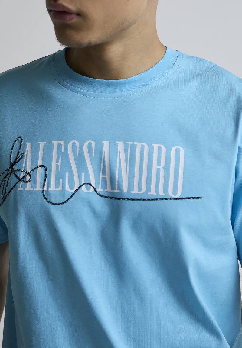 Alessandro Zavetti Pometi T-Shirt - Azure Hollow