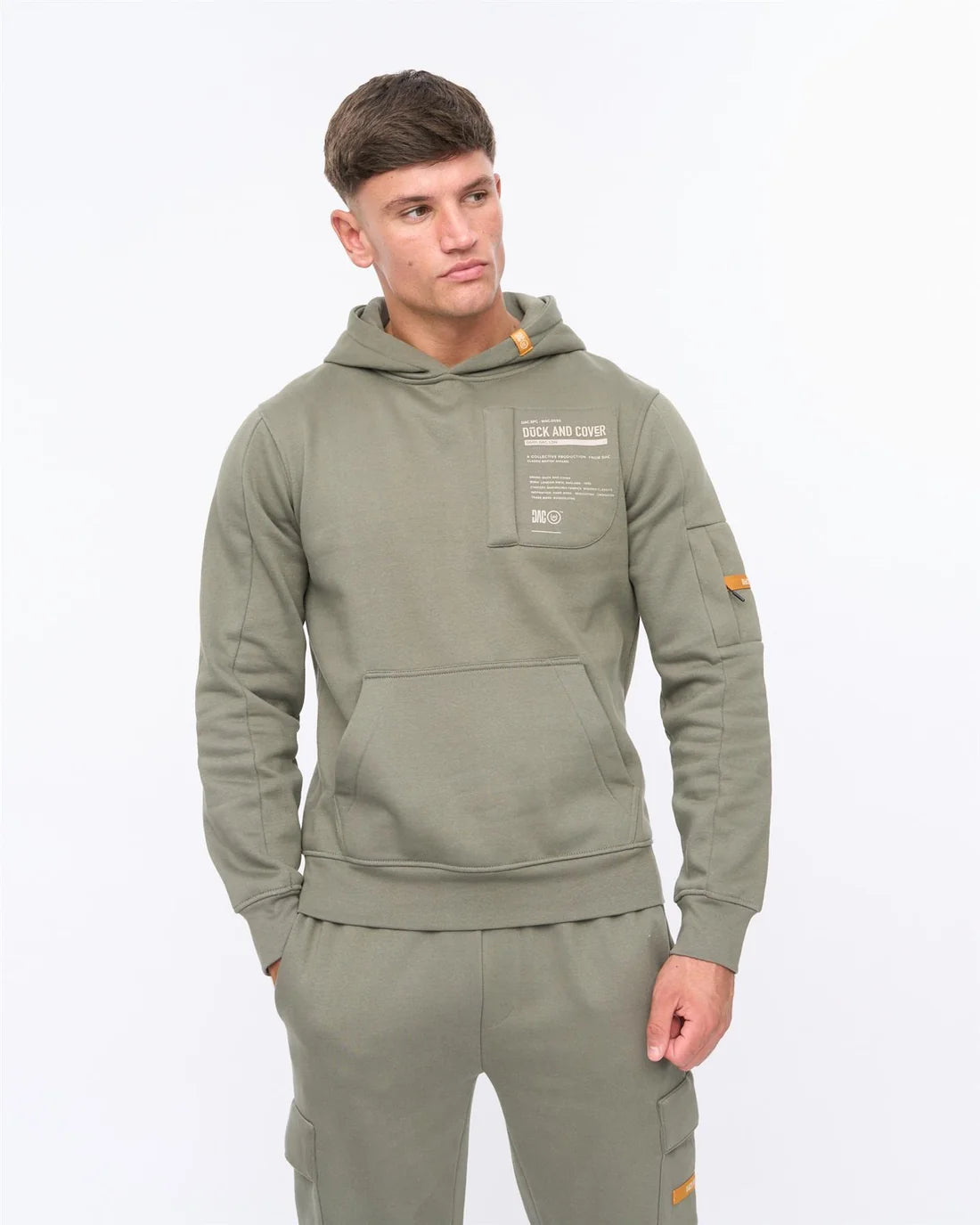 Duck & Cover Adamsberg Hoodie - Dark Olive