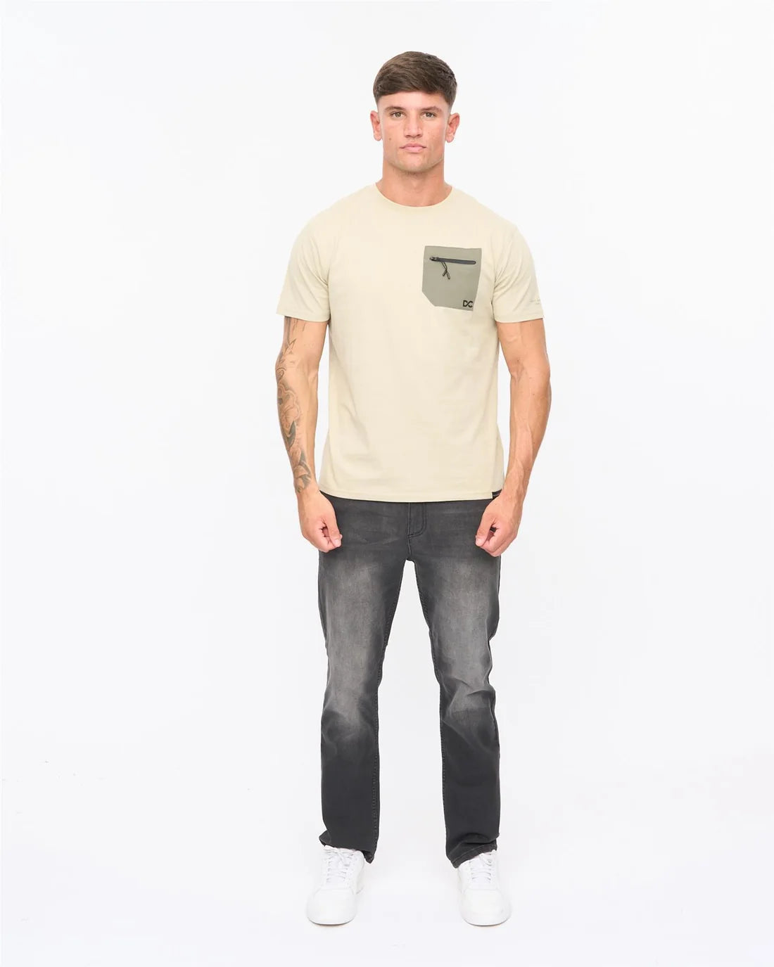 Duck & Cover Kematone T-Shirt - Light Sage