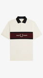 Fred Perry M2421 Embroidered Panel Polo Shirt 560 - Ecru