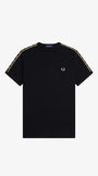 Fred Perry M4613 Contrast Tape Ringer T-Shirt 90A - Black/Champagne
