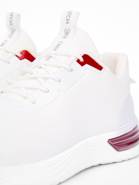 Crosshatch Nyles Trainers - White/Red