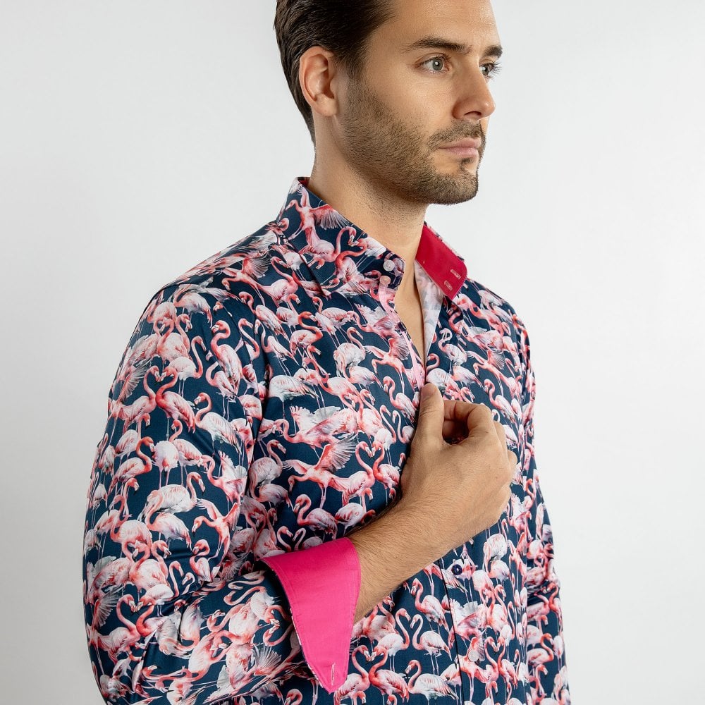 Claudio Lugli CP6944 Flamingo Shirt Navy