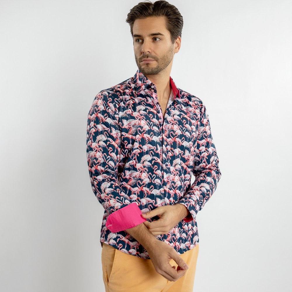 Claudio Lugli CP6944 Flamingo Shirt Navy