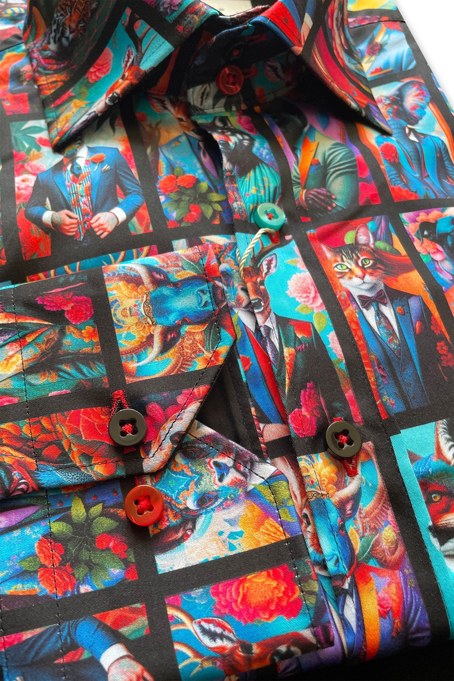 Claudio Lugli CP6967 Wildlife Framed Print Shirt - Black