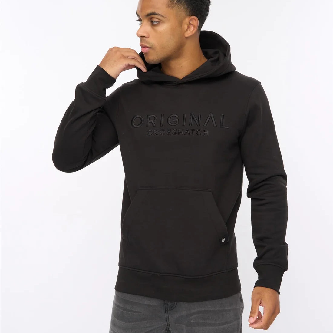 Crosshatch Haromere Hoodie - Black