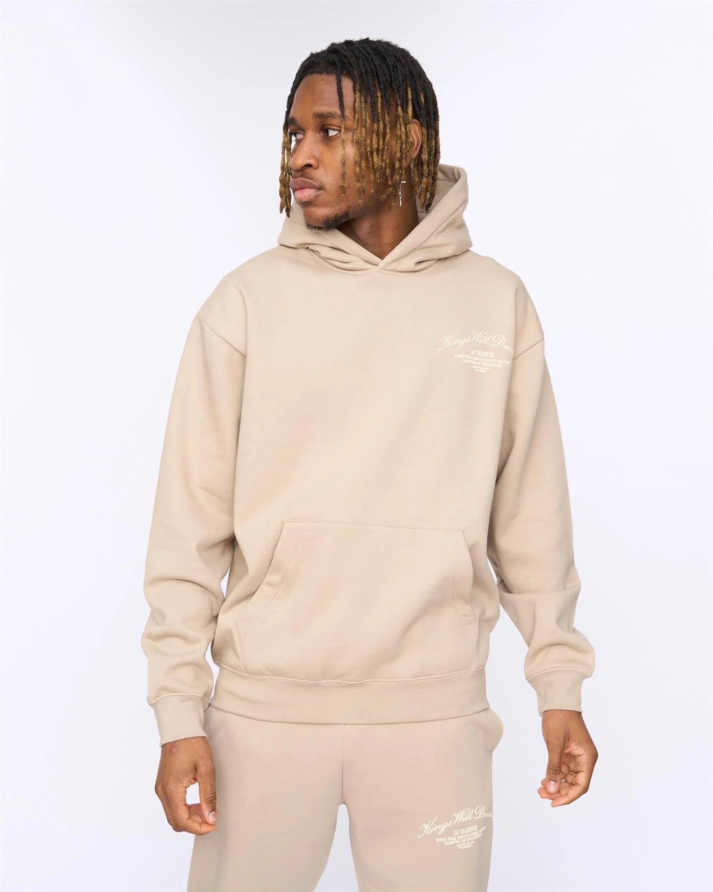 Kings Will Dream Arch Oversized Hoodie - Stone