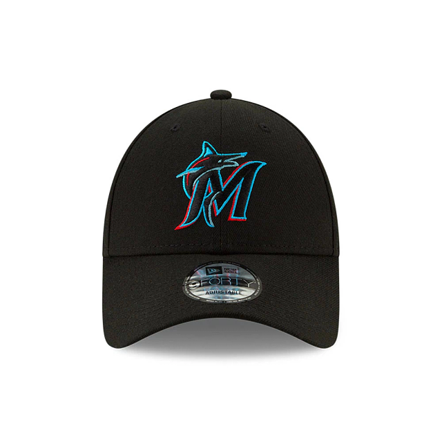 New Era Miami Marlins 9FORTY Adjustable Cap - Black