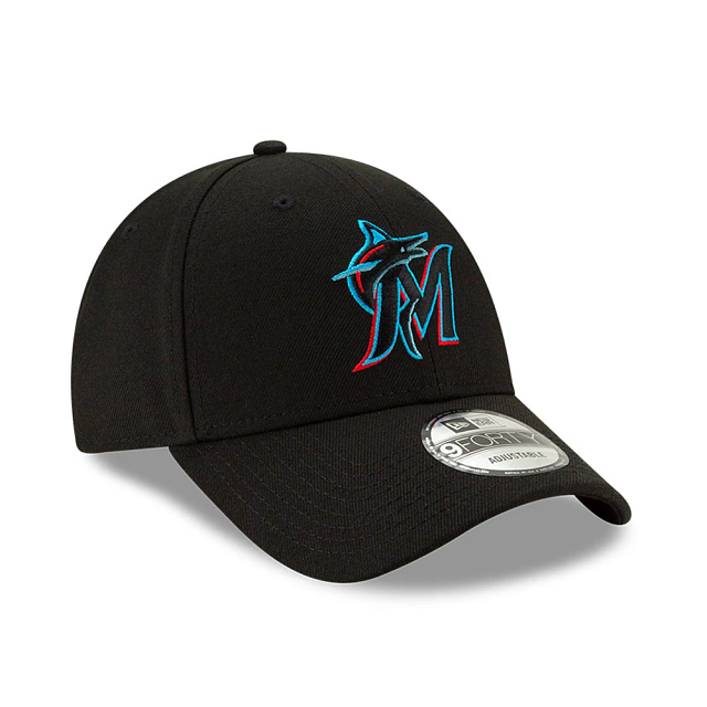 New Era Miami Marlins 9FORTY Adjustable Cap - Black
