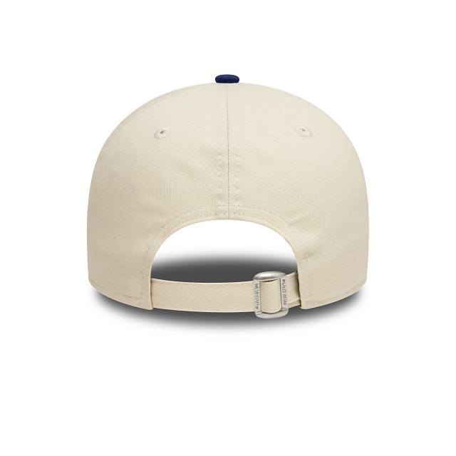 New Era LA Dodgers Coulour Block 9FORTY Adjustable Cap - Cream & Blue
