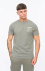 Duck & Cover Adamsberg Carbon T-Shirt - Dark Olive
