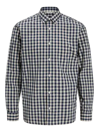 JJ Rebel Gavin Gingham L/S Shirt - Navy Blazer
