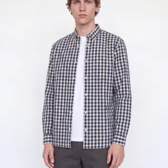 JJ Rebel Gavin Gingham L/S Shirt - Navy Blazer