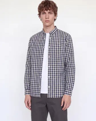 JJ Rebel Gavin Gingham L/S Shirt - Navy Blazer