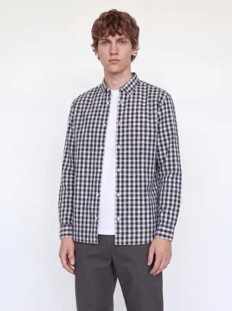 JJ Rebel Gavin Gingham L/S Shirt - Navy Blazer