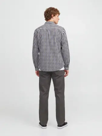 JJ Rebel Gavin Gingham L/S Shirt - Navy Blazer