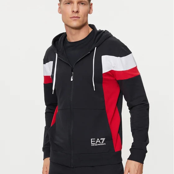 EA7 EMPORIO ARMANI 3DPV10 HOODIE 1578 NIGHT BLUE