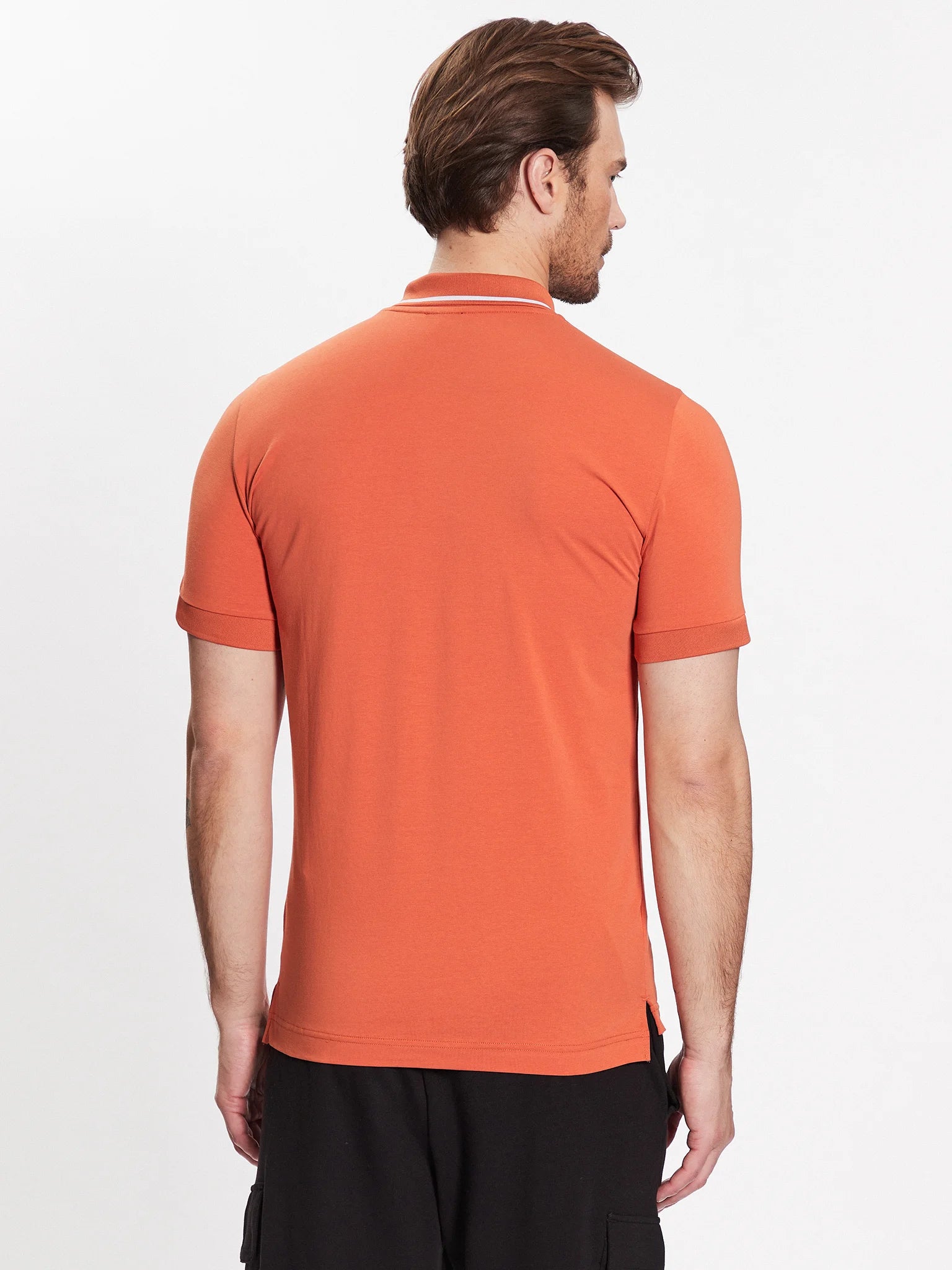 EA7 Emporio Armani 3RPF17 Jersey Polo Shirt Orange