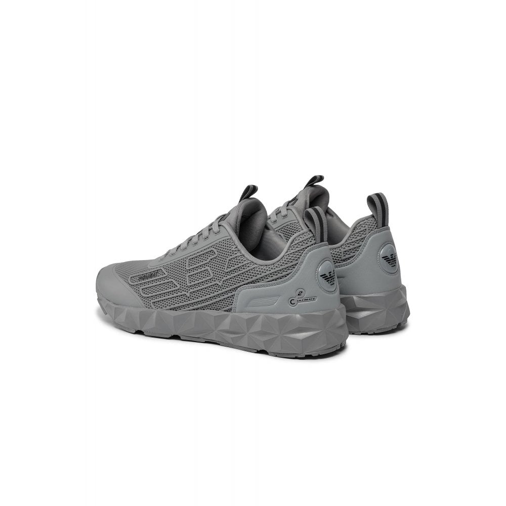 EA7 Emporio Armani X8X154 Woven Sneaker - Triple Volcanic Glass/Silver